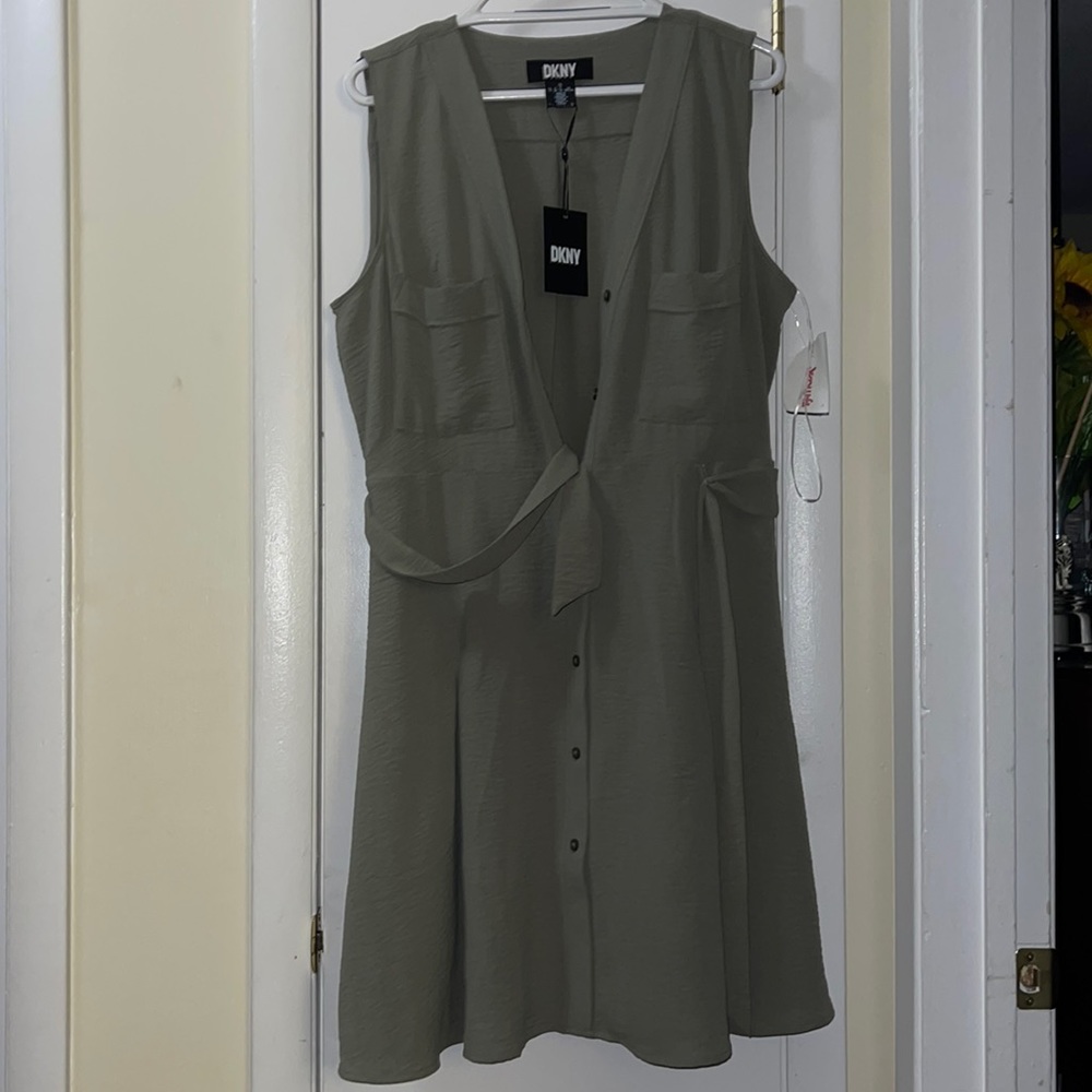 NWT DKNY green dress. Size 16.